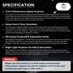 Projetor Starry Sky Night Light, projetor Galaxy planetário para quarto, projetor Aurora para crianças e adultos, 13 em 1 - Wolf Magazine