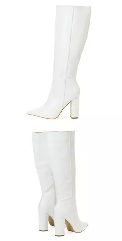 Imagem do Botas de couro com pontas aneikeh para mulheres, botas até o joelho com saltos grossos, padrão crocodilo, zíper lateral, primavera e outono, 2021