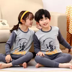 Conjuntos de pijama de algodão de manga comprida infantil, Roupa infantil, Pijama adolescente, 6 anos, 8 anos, 10 anos, 12 anos, 14 anos, Outono - comprar online