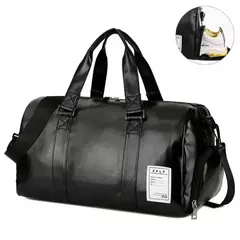 Bolsa de ginástica de couro para homens e mulheres, Sacos Esportivos, Sacos Molhados Secos, Treinamento para Sapatos, Fitness, Yoga, Bagagem de Viagem, Bolsa Esportiva de Ombro na internet