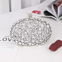 Sacos luxuosos de cristal prata e diamante para mulheres, festa de aniversário, bolsa de casamento, embreagem boutique nupcial, rosa, dourado na internet