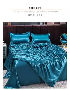 Mulberry Silk Bedding Set, capa de edredão, lençol, fronha, lençol de cetim luxo, cor sólida, rei, rainha, completo, Twin Size - Wolf Magazine