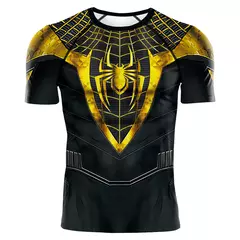 Imagem do Camisas de compressão para homens, manga curta, quadrinhos, camiseta cosplay aranha, super-herói top, elastic fitness sportwear, roupas de Halloween