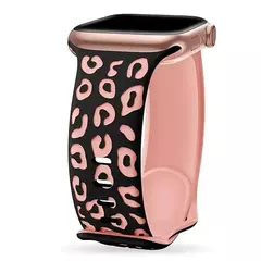 Pulseira de Silicone Gravada para Apple Watch, Faixa 45mm, 44mm, 42mm, 41mm, 40mm, 49mm, 44mm, Pulseira Correa, Série 8, 9, 7, SE, 6, 5, 4, 3, ultra 2 - loja online