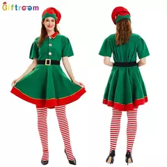 Crianças e adultos Fantasias de Elfo de Natal, Trajes de Papai Noel, Elfos Verdes, Cosplay Halloween, Novos Produtos, 2022 na internet