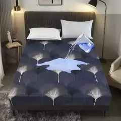 Kuup poliéster impermeável desenhos animados cabido folha, cama king size tampa, sem fronha, elástico, em torno do colchão, 360 ° na internet