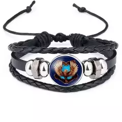 Harri potter pulseiras de couro com contas brinquedos hogwarts slytherin grifinória distintivo pomo mortos da morte 93/4 pulseira presentes brinquedos na internet