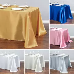 Imagem do Toalha De Mesa Retangular Para Decoração De Casa, Toalha De Mesa De Cetim, Cobertura De Mesa De Jantar, Casamento, Natal, Chuveiro De Bebê, Aniversário, Banquete