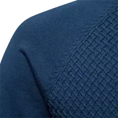 AIOPESON-Suéter de malha geométrica masculina, gola redonda, pulôver de algodão, suéter casual empresarial - Wolf Magazine