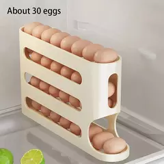 Enchimento automático Egg Storage Rack, geladeira Egg Storage Rack, corrediça de rolamento automática, enfeite de frango, casa, 3/4 camadas na internet
