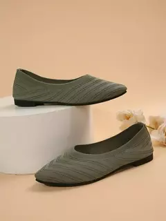 Sapatos baixos de dedo apontado para mulheres, Cor sólida, Sapatos de malha, Mocassins casuais, Sapatilhas respiráveis - comprar online
