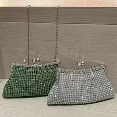 Embreagem de luxo Rhinestone noite para mulheres, bolsa da senhora, design brilhante, banquete de festa, vestido de casamento, bolsa portátil, lua, vestido, Z534 - loja online