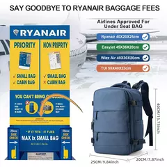 Mochila de viagem avião de curta distância ryanair cabine saco 40x20x25 mochila das mulheres dos homens lazer escola bolsa para portátil bagagem de mão - loja online