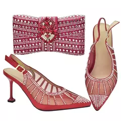 Sapato italiano e saco conjunto para mulheres, sapatos nigerianos, bolsa de correspondência para festa de casamento real, sapatos de luxo, moda mais recente na internet