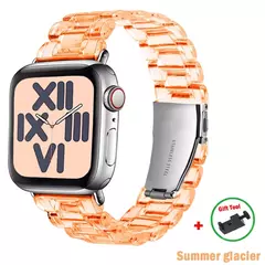 Pulseira Link Transparente para Apple Watch, Banda 44mm Ultra, 49mm, 41mm, 45mm, 40mm, 42mm, 38mm, iWatch Series 8, 7, 6, 5, 4, 3, SE na internet