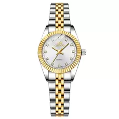 CHENXI-Relógio Quartz Clássico para Mulher, Relógio de Pulso Feminino, Relógio Elegante Dourado e Prata, Presente de Luxo para Senhoras, Impermeável