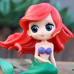 Disney q posket princesa ariel 10cm sereia a pequena beleza peixe pvc figura de ação modelo boneca brinquedo decoração do bolo para o presente do miúdo na internet