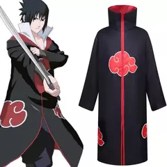 Naruto uchiha itachi cosplay trajes anime longo manto casaco robe trincheira ninja halloween carnaval festa grupo roupas capa presentes na internet