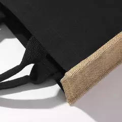Bolsa de lona preta de linho, Saco Commuter Interior impermeável, Saco de armazenamento de grande capacidade - Wolf Magazine