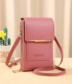 Buylor-Bolsa de couro feminina, tela sensível ao toque, bolsa para celular, bolsa de ombro pequena, macia, feminina, barata, transversal na internet