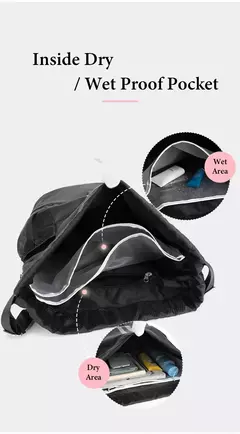 Saco de cordão para homens e mulheres, mochila esportiva ao ar livre, saco de grande capacidade para futebol e basquete, bolso à prova de umidade na internet