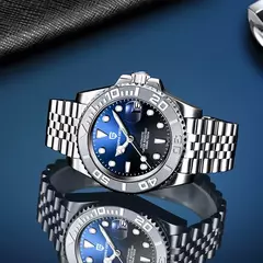 Imagem do Pagani design esportes masculino relógio de pulso mecânico safira luxo relógio automático para homem aço inoxidável à prova dwaterproof água