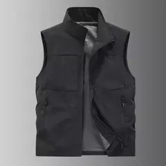 Primavera outono confortável respirável colete à prova de vento dentro fora lazer novo ao ar livre pesca à prova de vento quente sem mangas colete na internet