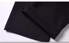 Calça stretch preta monocromática masculina, calça casual inteligente, secagem rápida, coreana, reta, escritório, primavera, outono, nova - comprar online