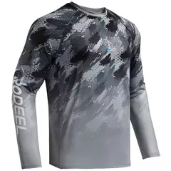FEIYUE-Camisetas de Proteção Solar Respirável Masculina, Manga Comprida, Secagem Rápida, Caminhadas, Camisas de Pesca, Camuflagem, UPF 50 Plus, TOPS à Prova de UV