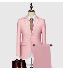 Imagem do (Jaqueta + Calças) Últimas Homens Terno Set Blazers Formais Slim Fit Negócios Smoking 2 Pcs Terno Do Noivo Vestido de Noiva Homem Terno S-6XL