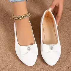 Mulheres casuais apartamentos sapatos novo arco elegante sapatos de caminhada primavera designer marca retro vestido sola macia sapatos zapatillas mujer na internet