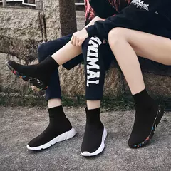 MWY Confortável High Top Sneakers, Meias masculinas tênis de corrida, Kids Wal - Wolf Magazine