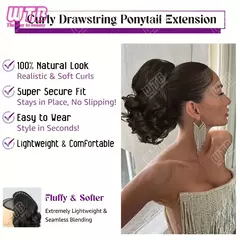 Peruca de rabo de cavalo encaracolado sintético feminino aperto clipe romano curto rabo de cavalo moda peruca de rabo de cavalo na internet