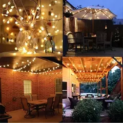Ball-like guirlanda de luz led, 10m, 6m, 3m, 1.5m, bateria, lâmpada ao ar livre, decoração para jardim, casamento, Natal