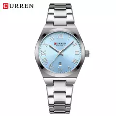 Curren-relógio de pulso de aço inoxidável feminino, cor do ouro, impermeável, quartzo, romântico, presente para namorada - Wolf Magazine