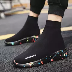 Tênis casual masculino, meias confortáveis, sapatos de caminhada, ao ar livre, resistente ao desgaste, treinador, corrida, casal - Wolf Magazine