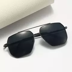 Óculos de sol clássicos para homens e mulheres, armação de metal, espelho, lazer, pesca, negócios, óculos, piloto, nova moda - loja online