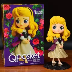 Disney 14cm q posket princesa figura modelo brinquedos bolo figura animação modelo bonecas presentes decoração para casa festa de aniversário