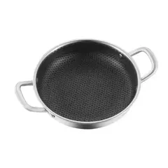 Honeycomb Bottom Non Stick Pan, Fogão de Indução Fogão a Gás Frigideira, Aço Inoxidável 316, Panela de sopa, Frigideira Wok, Frigideira Geral, 28 cm, 30cm na internet