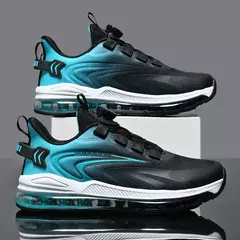 Tênis de corrida acolchoados para homens, tênis antiderrapantes, botões rotatórios, adequados para exterior, casual, conforto, alta qualidade, venda quente na internet
