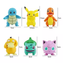 Imagem do Pokemon anime figuras de ação pikachu brinquedos modelo charmander psyduck squirtle jigglypuff bulbasaur kawaii coletar bonecas crianças presente