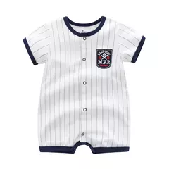 Macacão de manga curta para bebês meninas e meninos, 100% algodão, roupas recém-nascidas, macacões infantis, roupas infantis, verão, 2023 - comprar online