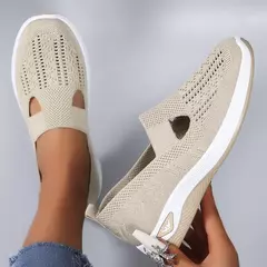 Sapatos femininos 2025 primavera nova mãe de meia idade e idosa sapatos sola macia respirável sapatos casuais femininos sapatos esportivos - Wolf Magazine