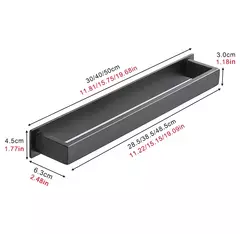 Toalha de aço inoxidável para banheiro, cremalheira de parede, sem broca, cabide preto, prateleira de chuveiro, cozinha rack, auto-adesivo - comprar online