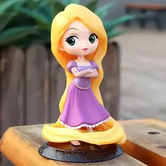 Disney princesa figura rapunzel princesa 14cm pvc q posket emaranhado rapunzel boneca bolo decoração de casamento crianças brinquedos presentes