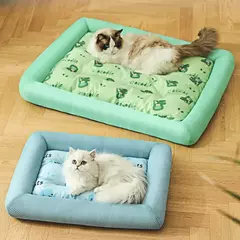 Madden verão resfriamento pet gato cama almofada de gelo cão dormir tapete quadrado para filhote de cachorro cães gatos canil para animais de estimação qualidade superior fresco frio - loja online
