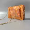 Saco de noite de luxo acrílico para mulheres, sacos na moda, bolsas de marca verde, bege, festa, casual, caixa bonito, mini embreagem, bolsa, carteira, carteira, novo