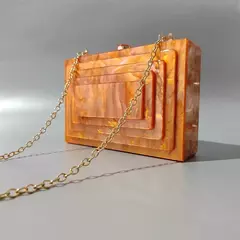 Saco de noite de luxo acrílico para mulheres, sacos na moda, bolsas de marca verde, bege, festa, casual, caixa bonito, mini embreagem, bolsa, carteira, carteira, novo