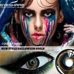 AMARA-Lentes de Contato Cosplay Coloridas para Olhos, Lente Anime, Preto e Branco, Cosmético, 1 Par - comprar online