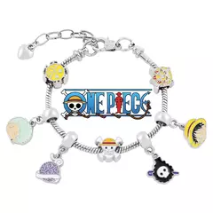 Pulseiras de uma peça anime figura macaco d. Luffy pirata contas correntes diy encantos pulseira para mulheres jóias presentes de festa